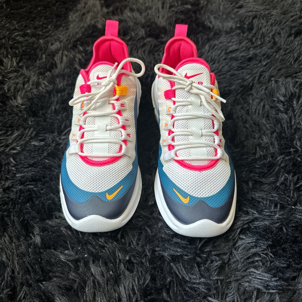 Nike Women's White, Pink, and Blue  and Yellow Sneakers